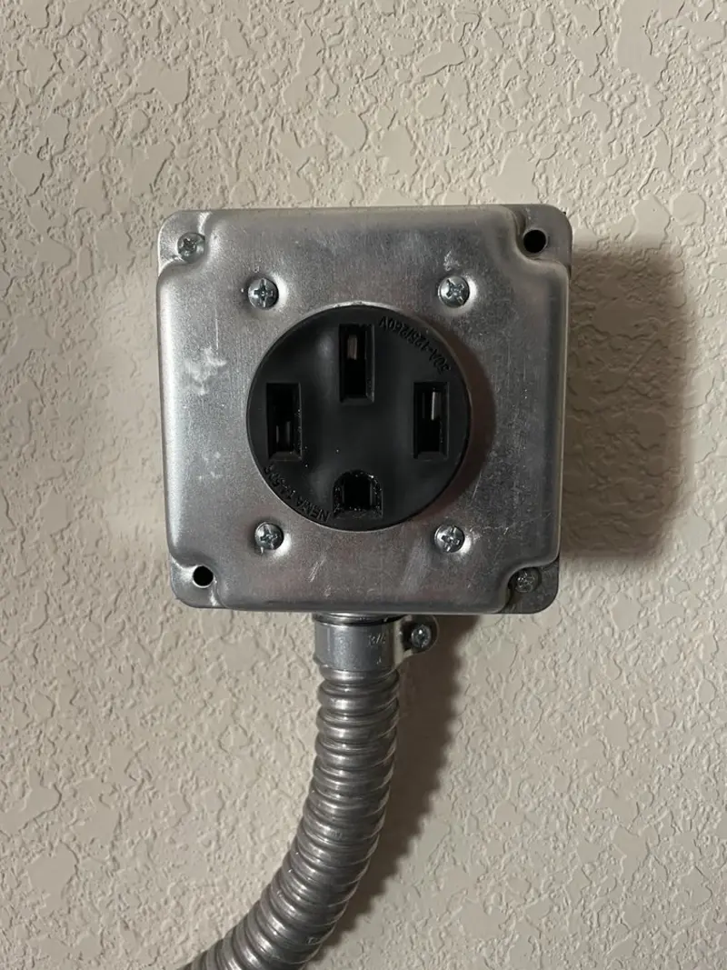 NEMA 14-50 outlet installed for Smart Home Electrical in Glenpool